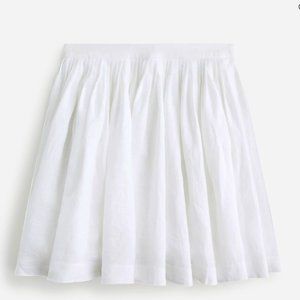 NWT J. Crew White Linen Mini Skirt